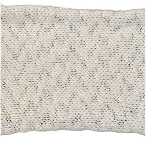 White Chunky Knit Infinity Scarf (One Size) - Picture 10 of 11